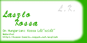 laszlo kossa business card